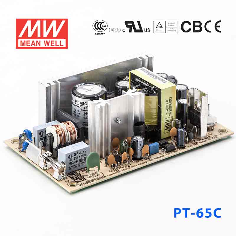 PT-65C PT-65C 65W +5V 7A +15V 2.6A -15V 0.7A 三路输出无外壳PCB板明纬开关电源