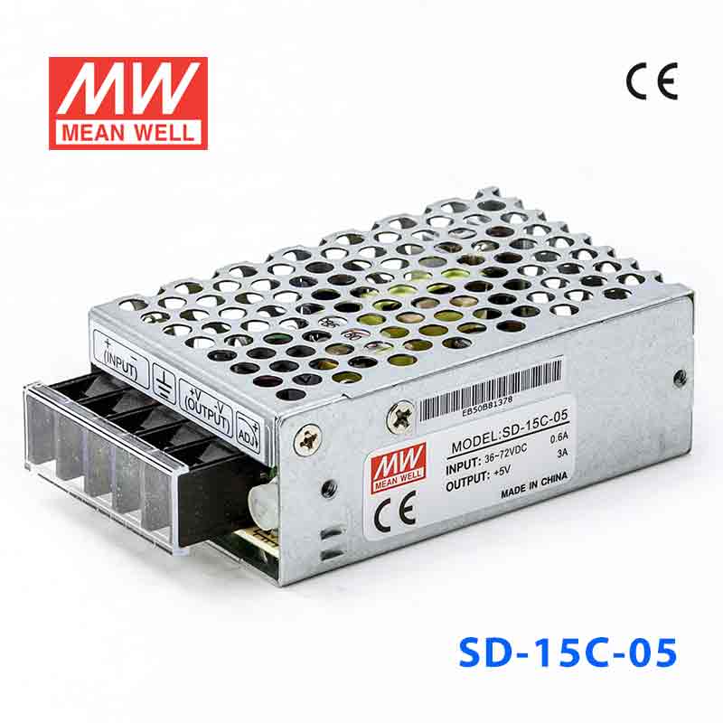 SD-15C-5 SD-15C-5 15W 36~72V 输入 5V 3A 输出有外壳明纬DC-DC转换电源