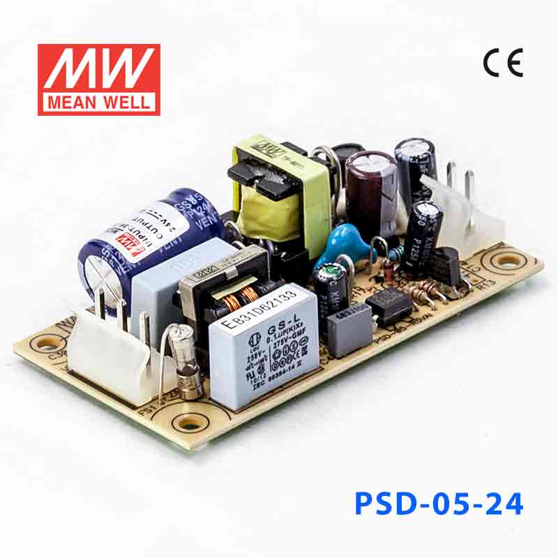 PSD-05-24 PSD-05-24 5W 36~72V 输入 24V 0.22A 单路输出PCB板明纬DC-DC变换电源