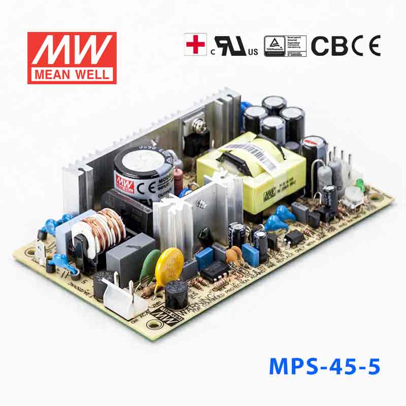MPS-45-5 MPS-45-5 45W 5V8A 单路输出微漏电医用无外壳明纬开关电源