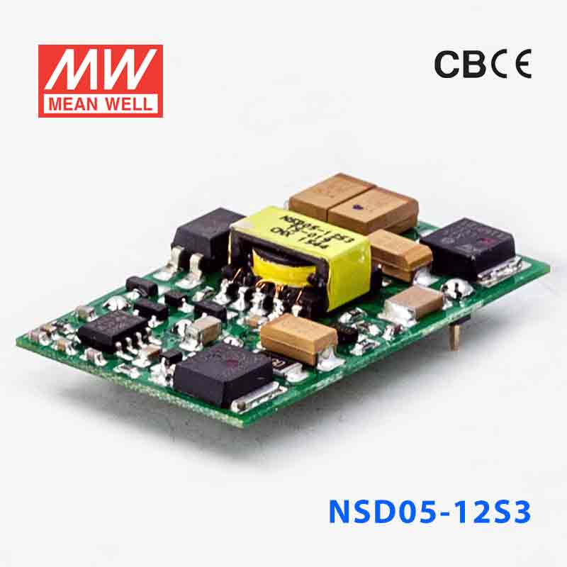 NSD05-12S3 NSD05-12S3 5W 9.2~36V 输入 3.3V 稳压输出板上安装型明纬DC-DC变换电源