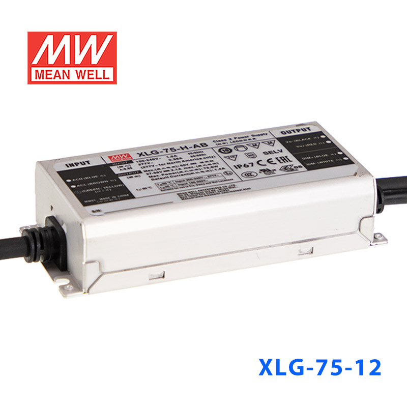 XLG-75-L-A XLG-75-L-A台湾明纬53~107V 700mA 75W左右恒功率LED驱动器