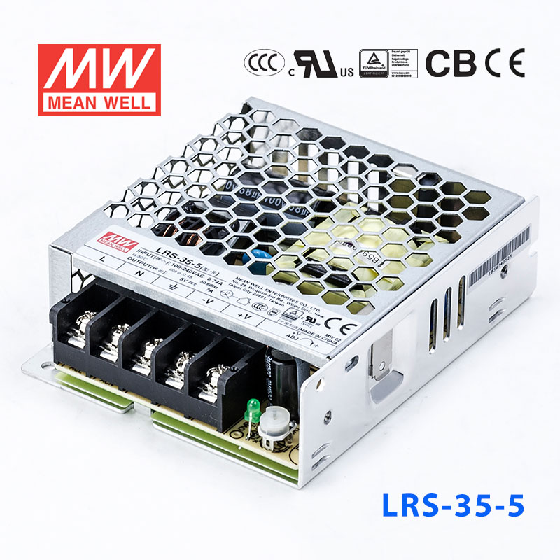 LRS-35-5 LRS-35-5 35W 5V7A单路输出超薄型低空载损耗明纬开关电源