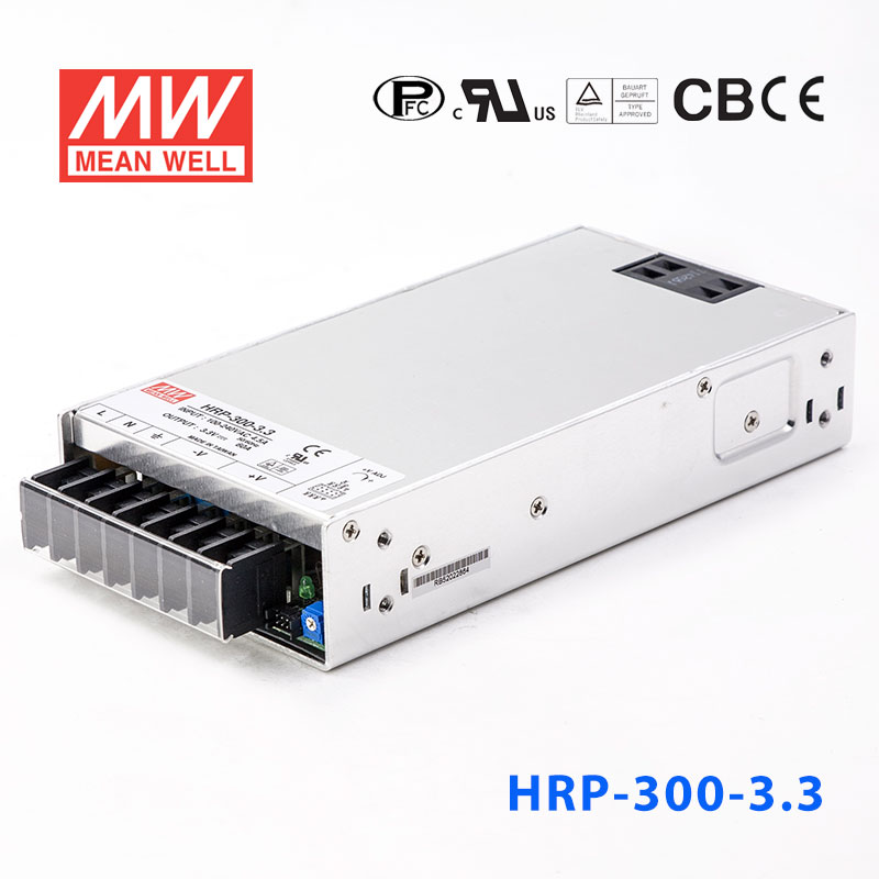 HRP-300-3.3 HRP-300-3.3 300W 3.3V60A 单路输出高性能内置有外壳明纬开关电源