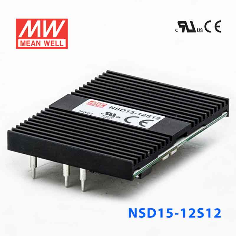 NSD15-12S12 NSD15-12S12 15W 9.4~36V 输入 12V 稳压输出板上安装型明纬DC-DC变换电源