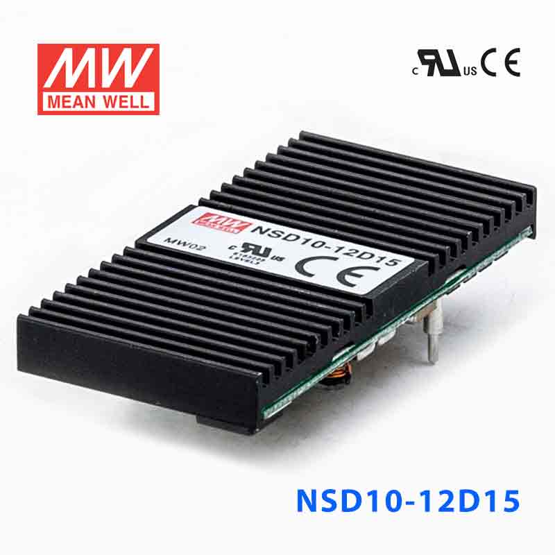 NSD10-12D15 NSD10-12D15 10W 9.8~36V 输入 ±15V 稳压双路输出板上型明纬DC-DC变换电源