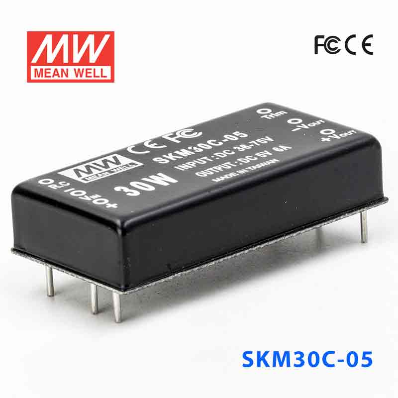 SKM30C-05 SKM30C-05 30W 36~75V 输入 5V 6A 单路稳压输出明纬DC-DC转换模块电源