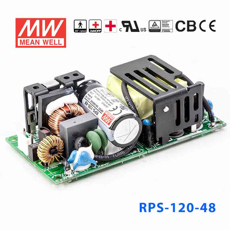 RPS-120-48 Mean Well RPS-120-48 Green Power Supply 120W 48V 2.5A - Medical Power Supply