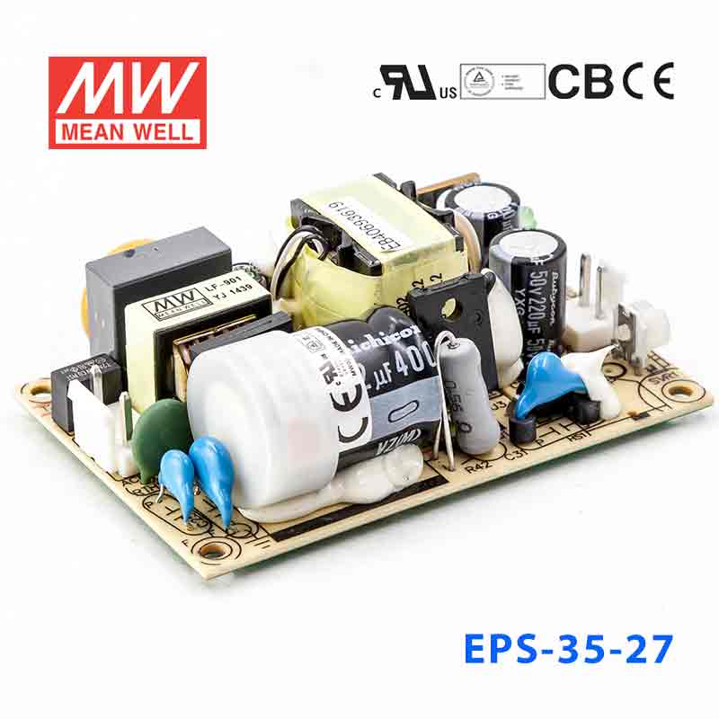 EPS-35-27 EPS-35-27 35W 27V1.3A 单路输出裸板高效低空载损耗明纬开关电源
