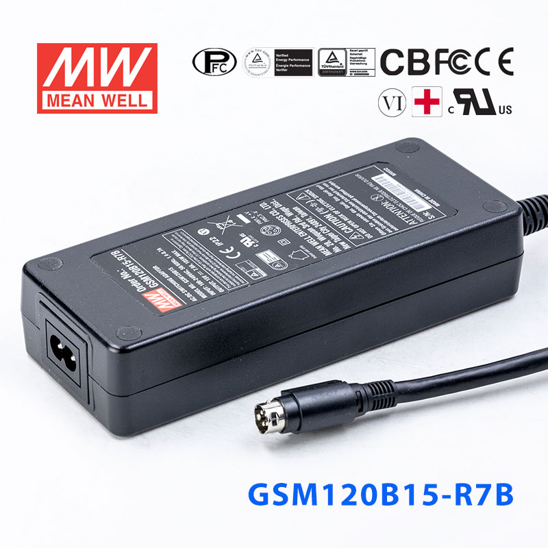 GSM120B15-R7B GSM120B15-R7B 105W 15V7A输出明纬高能效医疗型外置桌面型电源适配器