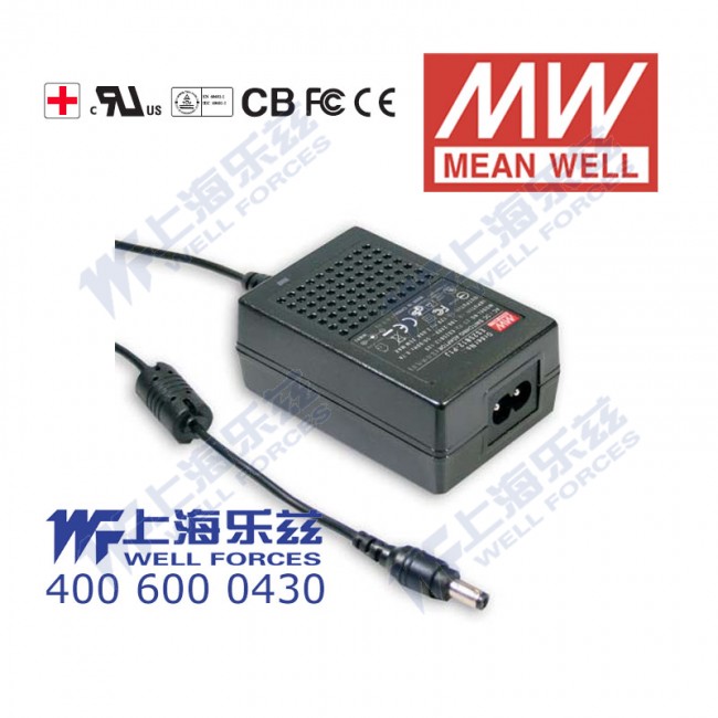 GSM25B09-P1J GSM25B09-P1J 25W 9V2.77A输出明纬高能效医疗型IEC320-C8插口电源适配器
