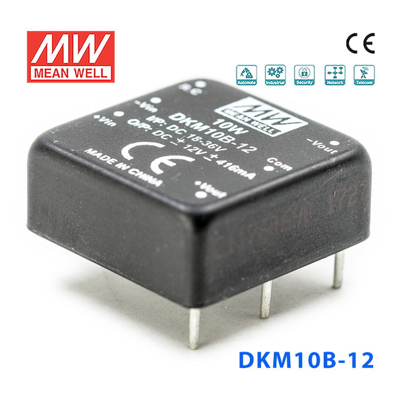 DKM10B-12 DKM10B-12 10W 18~36V 转 ±12V 416mA 非稳压双路输出DC-DC模块电源