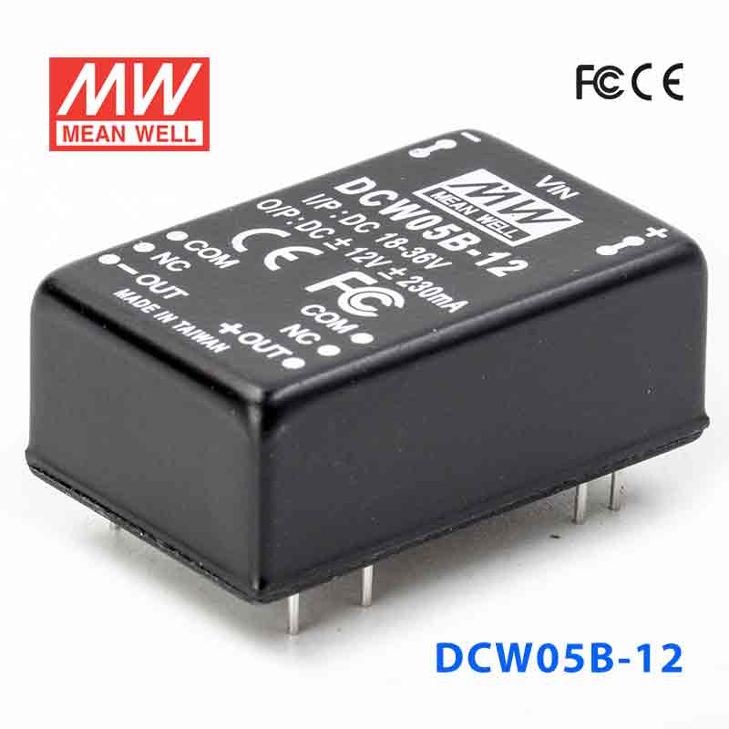 DCW05B-12 DCW05B-12 5W 18~36V 输入 ±12V 稳压双路输出明纬DC-DC转换模块电源