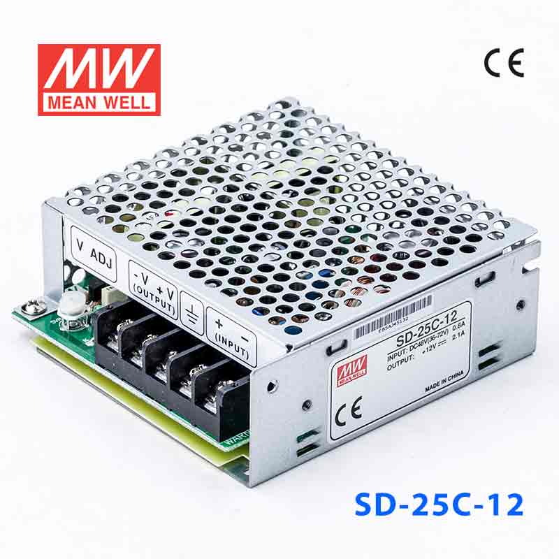 SD-25C-12 SD-25C-12 25W 36~72V 输入 12V 2.1A 输出有外壳明纬DC-DC转换电源