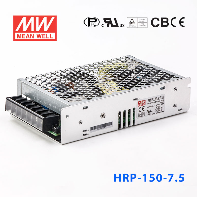 HRP-150-7.5 HRP-150-7.5 150W 7.5V20A 单路输出高性能内置有外壳明纬开关电源