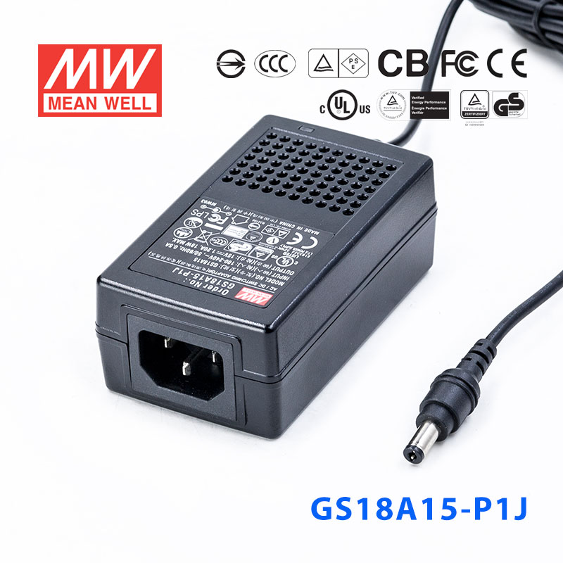 GS18A15-P1J GS18A15-P1J 18W 15V1.2A 输出绿色能源明纬电源适配器(三线插口)