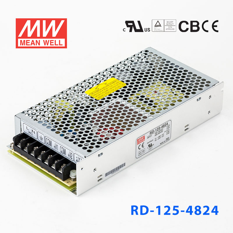 RD-125-4824 RD-125-4824台湾明纬24V48V双路电源125W直流稳压48V2A 24V2A