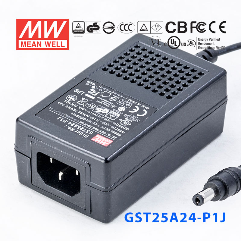 GST25A24-P1J GST25A24-P1J 25W 24V1.04A高效能低空载损耗绿色节能桌上型适配器