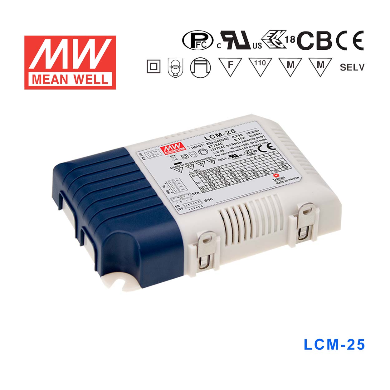 LCM-25 LCM-25 25W 电压/PWM调光多档输出恒流电源