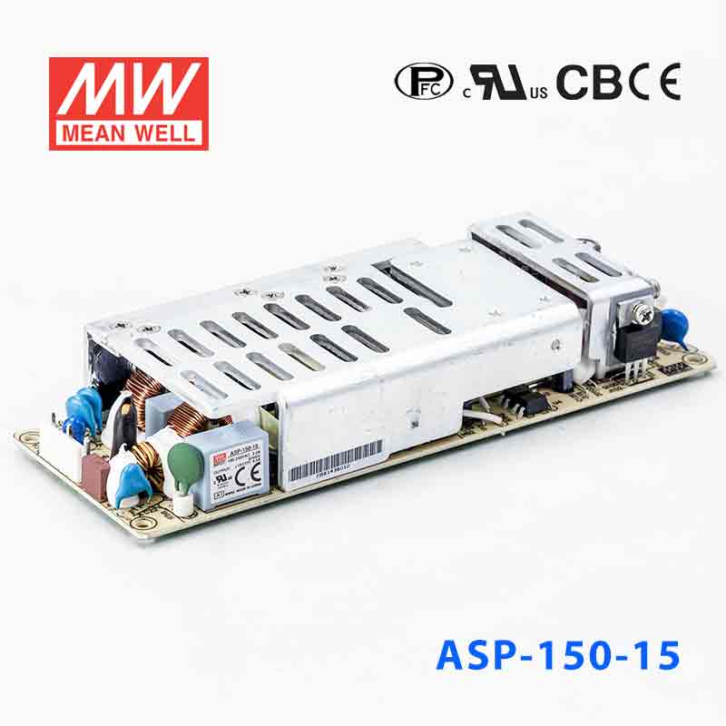 ASP-150-15 ASP-150-15 150W 15V 9.5A 单路输出带PFC功能无外壳PCB板明纬开关电源