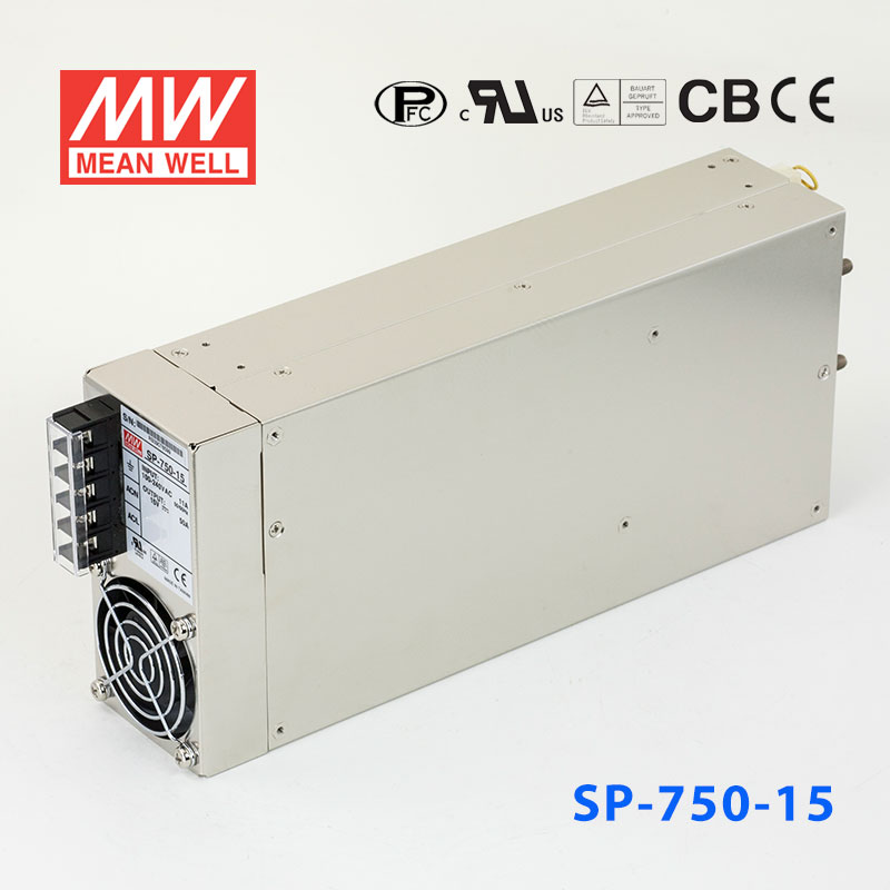 SP-750-15 SP-750-15 750W 15V50A 单路输出带PFC功能明纬开关电源