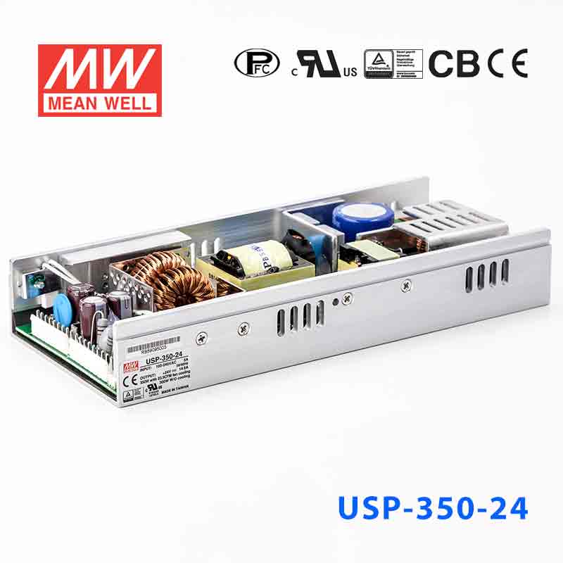 USP-350-24 USP-350-24 350W 24V14.6A 单路输出U形支架带PFC功能明纬开关电源