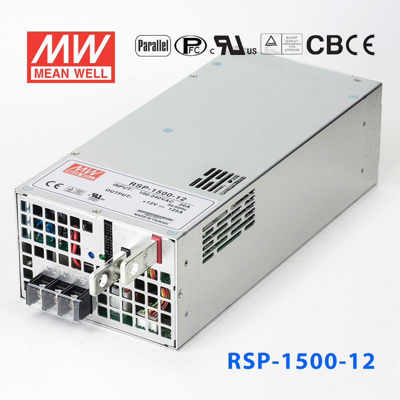 RSP-1500-12 RSP-1500-12 1500W 12V125A 单路输出带功率因素校正可并联明纬开关电源