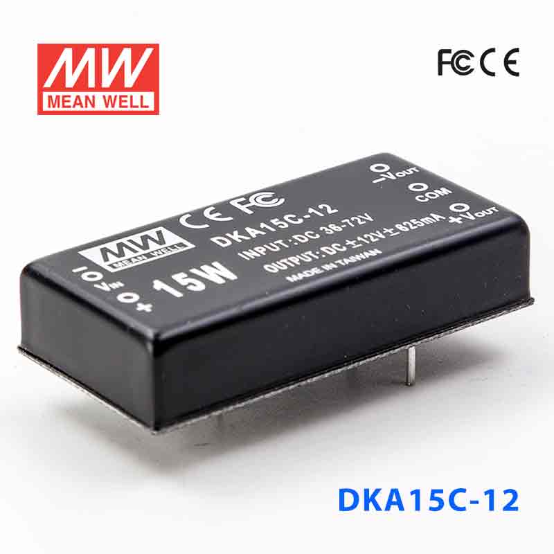 DKA15C-12 DKA15C-12 15W 36~72V 输入 ±12V 稳压双路输出明纬DC-DC转换模块电源