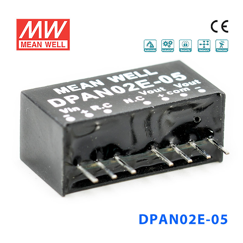DPAN02E-05 DPAN02E-05 2W 4.5~9V 转 ±5V 0.2A非稳压双路输出DC-DC模块电源