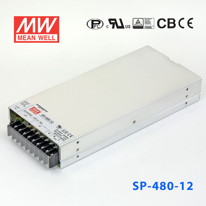 SP-480-12 SP-480-12 480W 12V43A 单路输出带PFC功能明纬开关电源