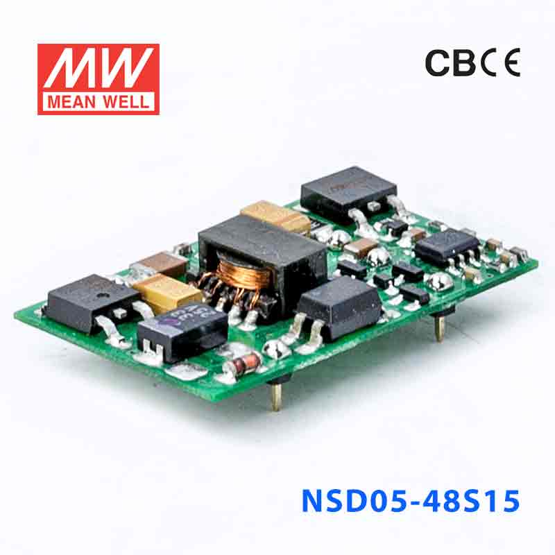 NSD05-48S15 NSD05-48S15 5W 18~72V 输入 15V 稳压输出板上安装型明纬DC-DC变换电源