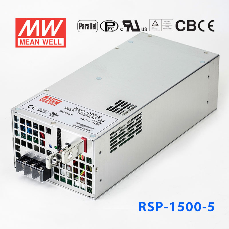 RSP-1500-5 RSP-1500-5 1500W 5V240A 单路输出带功率因素校正可并联明纬开关电源