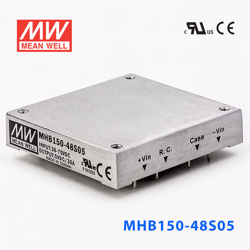 MHB150-48S05 MHB150-48S05 150W 36~75V 输入 5V30A稳压单路输出明纬DC-DC转换电源