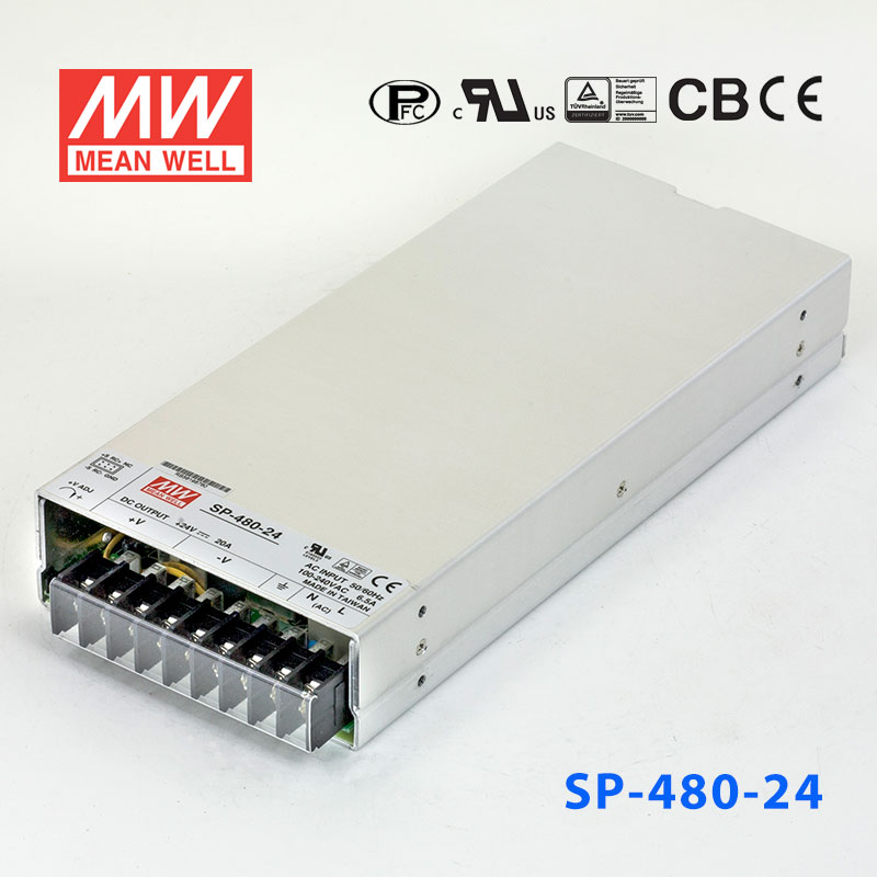 SP-480-24 SP-480-24 480W 24V22A单路输出带PFC功能明纬开关电源