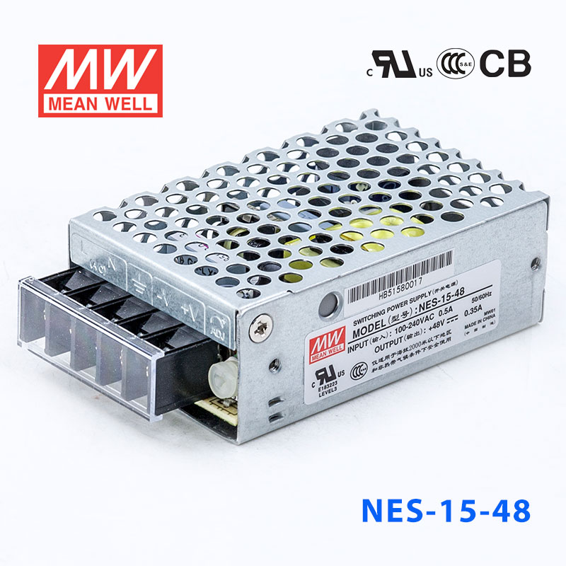 NES-15-48 NES-15-48 16.8W 48V 0.35A 单路输出CCC认证明纬开关电源(NE系列)