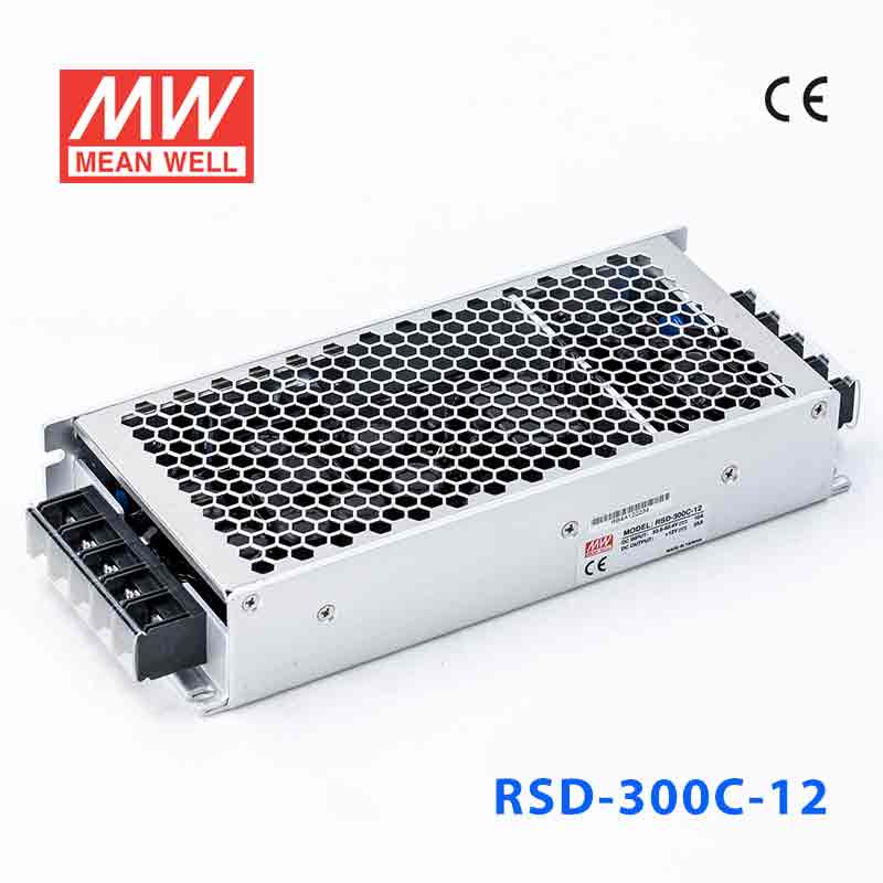 RSD-300C-12 RSD-300C-12 300W 28.8-67.2V 输入12V 25A 铁路用外壳型单路输出DC-DC转换明纬开关电源