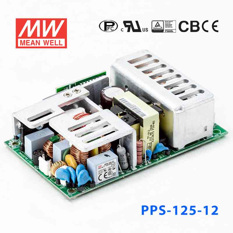 PPS-125-12 PPS-125-12 125W 12V10.5A 单路输出带PFC功能无外壳PCB板明纬开关电源