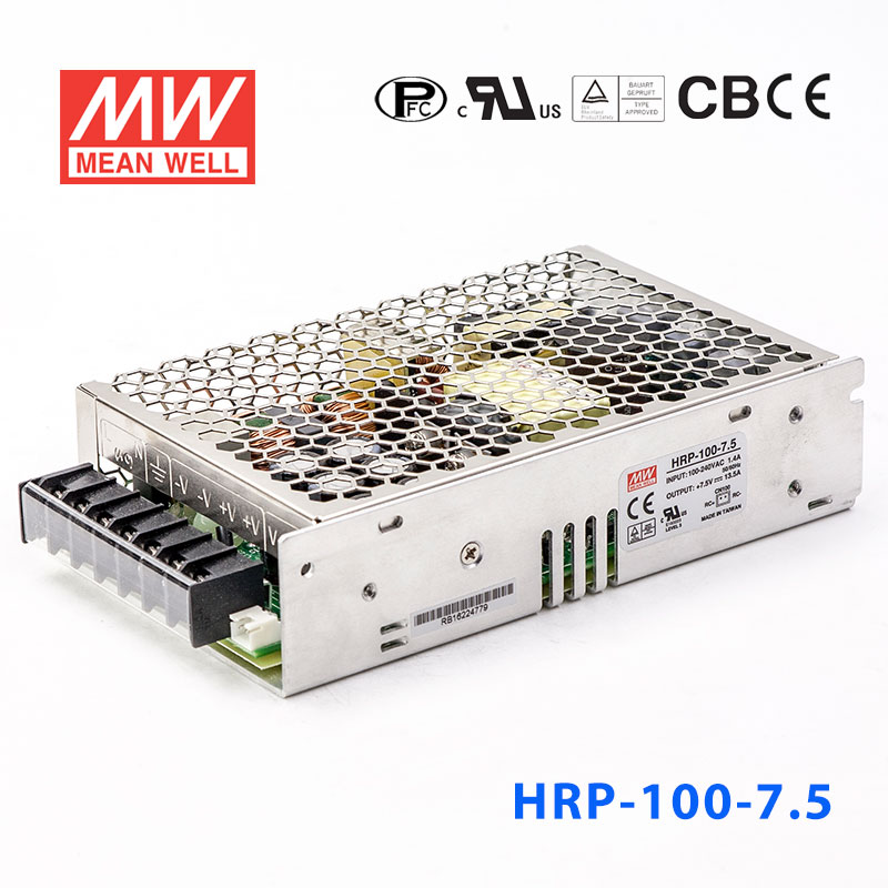 HRP-100-7.5 HRP-100-7.5 100W 7.5V13.5A 单路输出高性能内置有外壳明纬开关电源