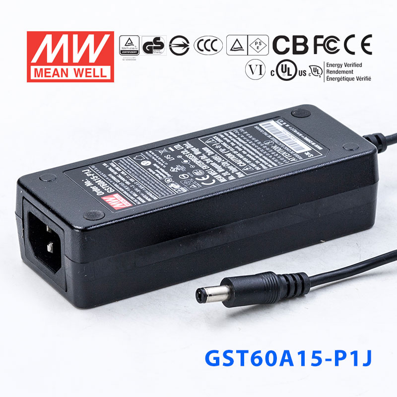 GST60A15-P1J GST60A15-P1J 60W 15V4A高效能低空载损耗绿色节能桌上型适配器
