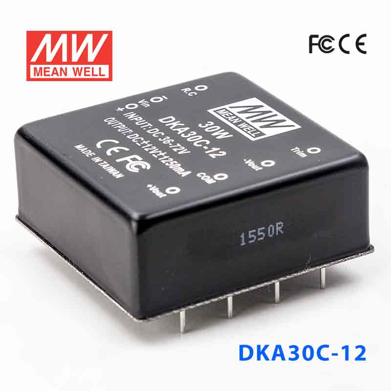 DKA30C-12 DKA30C-12 30W 36~72V 输入 ±12V 双路输出明纬DC-DC转换模块电源