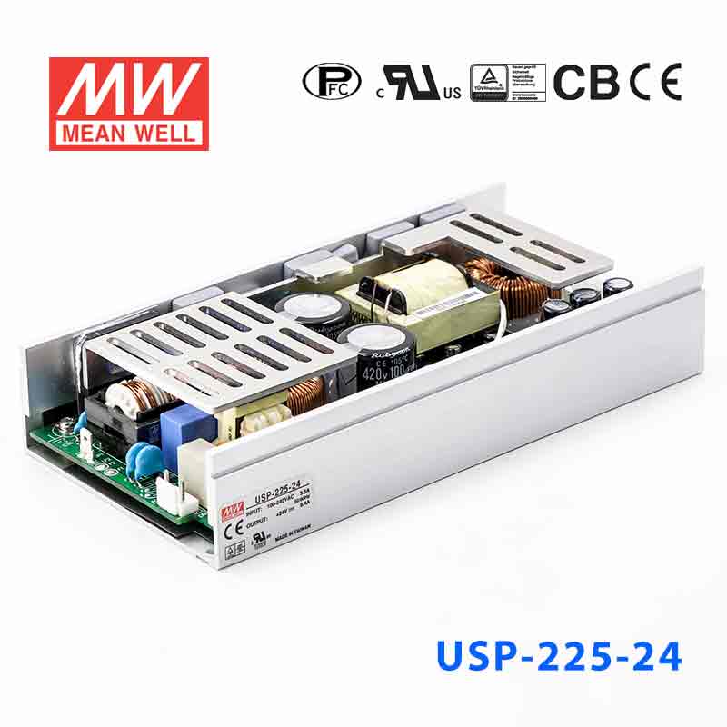USP-225-24 USP-225-24 225W 24V9.4A 单路输出U形支架带PFC功能明纬开关电源