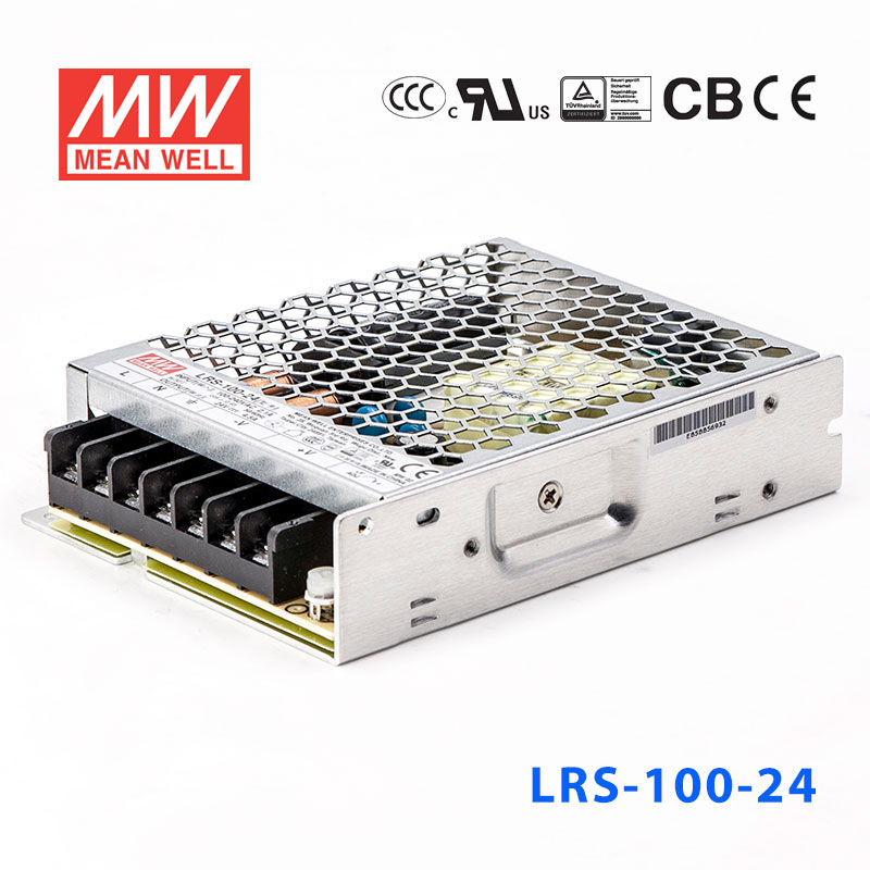 LRS-100-24 LRS-100-24 108W 24V4.5A单路输出超薄型低空载损耗明纬开关电源