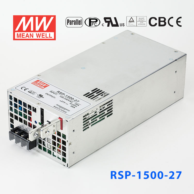RSP-1500-27 RSP-1500-27 1500W 27V56A 单路输出带功率因素校正可并联明纬开关电源