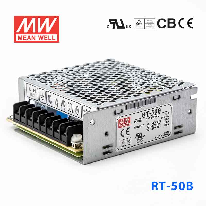 RT-50B RT-50B台湾明纬5V正负12V三路开关电源50W 5V4A+12V2A-12V0.5A