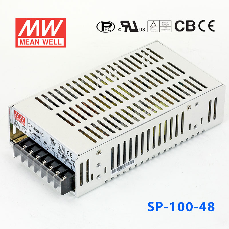 SP-100-48 SP-100-48 100W 48V2.1A 单路输出带PFC功能明纬开关电源