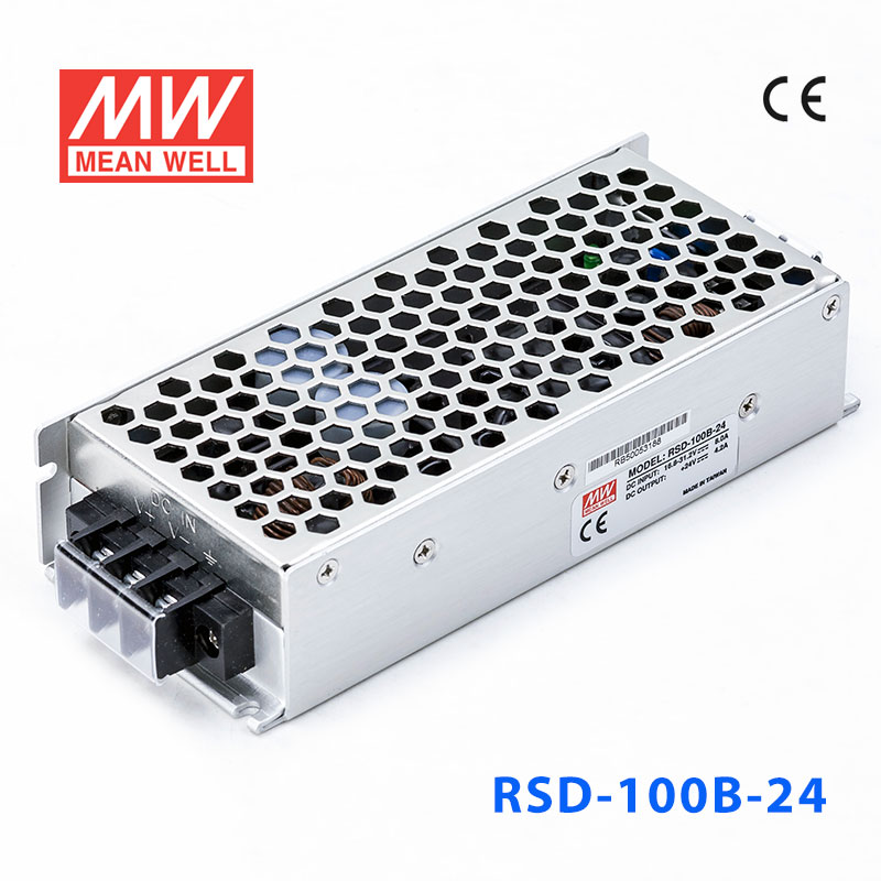 RSD-100B-24 RSD-100B-24 100W 14.4~33.6V 输入 24V 4.2A 输出铁道专用明纬DC-DC转换电源