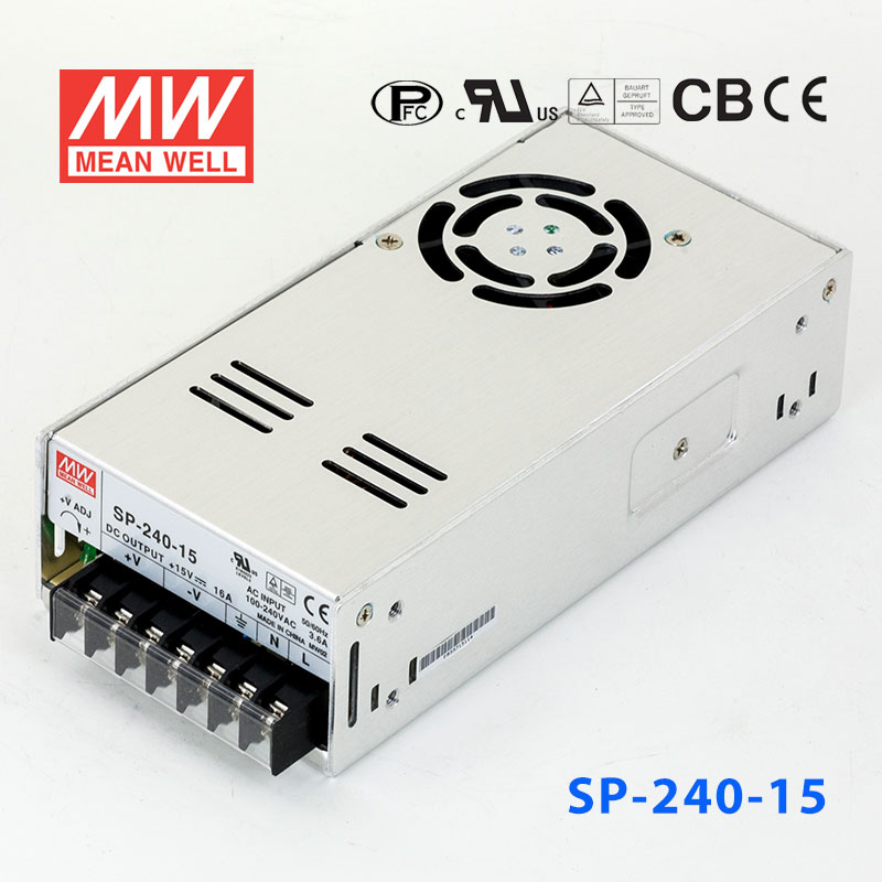 SP-240-15 SP-240-15 240W 15V16A 单路输出带PFC功能明纬开关电源