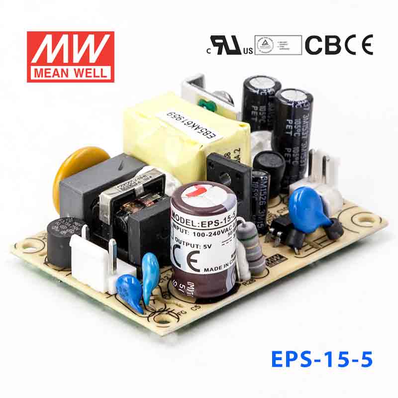 EPS-15-5 EPS-15-5 15W 5V3A单路输出低空载损耗高效率明纬裸板开关电源