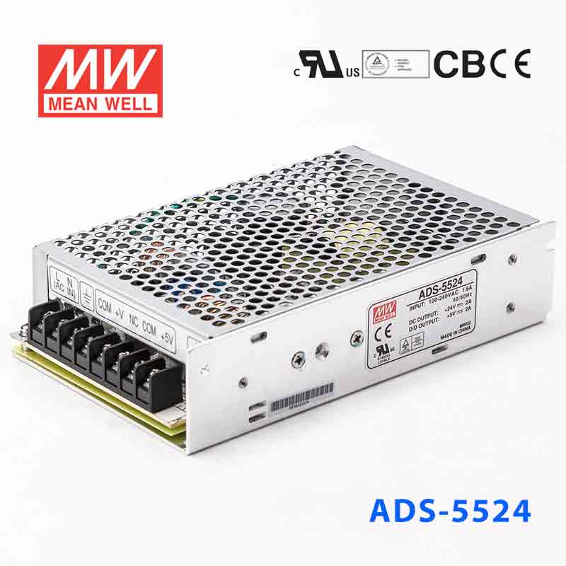 ADS-5524 ADS-5524 55W 24V2.5A 输出附加5V4A明纬双路电源