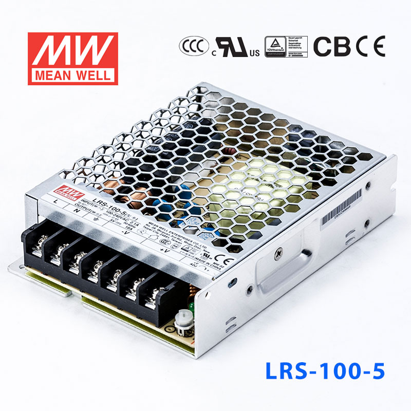 LRS-100-5 LRS-100-5 90W 5V18A单路输出超薄型低空载损耗明纬开关电源